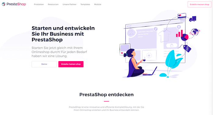 PrestaShop Startseite