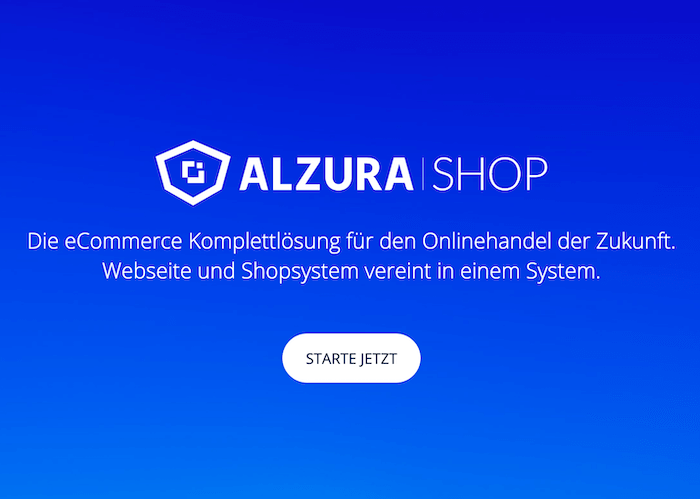 ALZURA Shop: Onlineshop + Webseite für 19 € mtl.